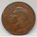 AUSTRALIA 1940 . ONE 1 PENNY . ERROR . PLANCHET FLAW